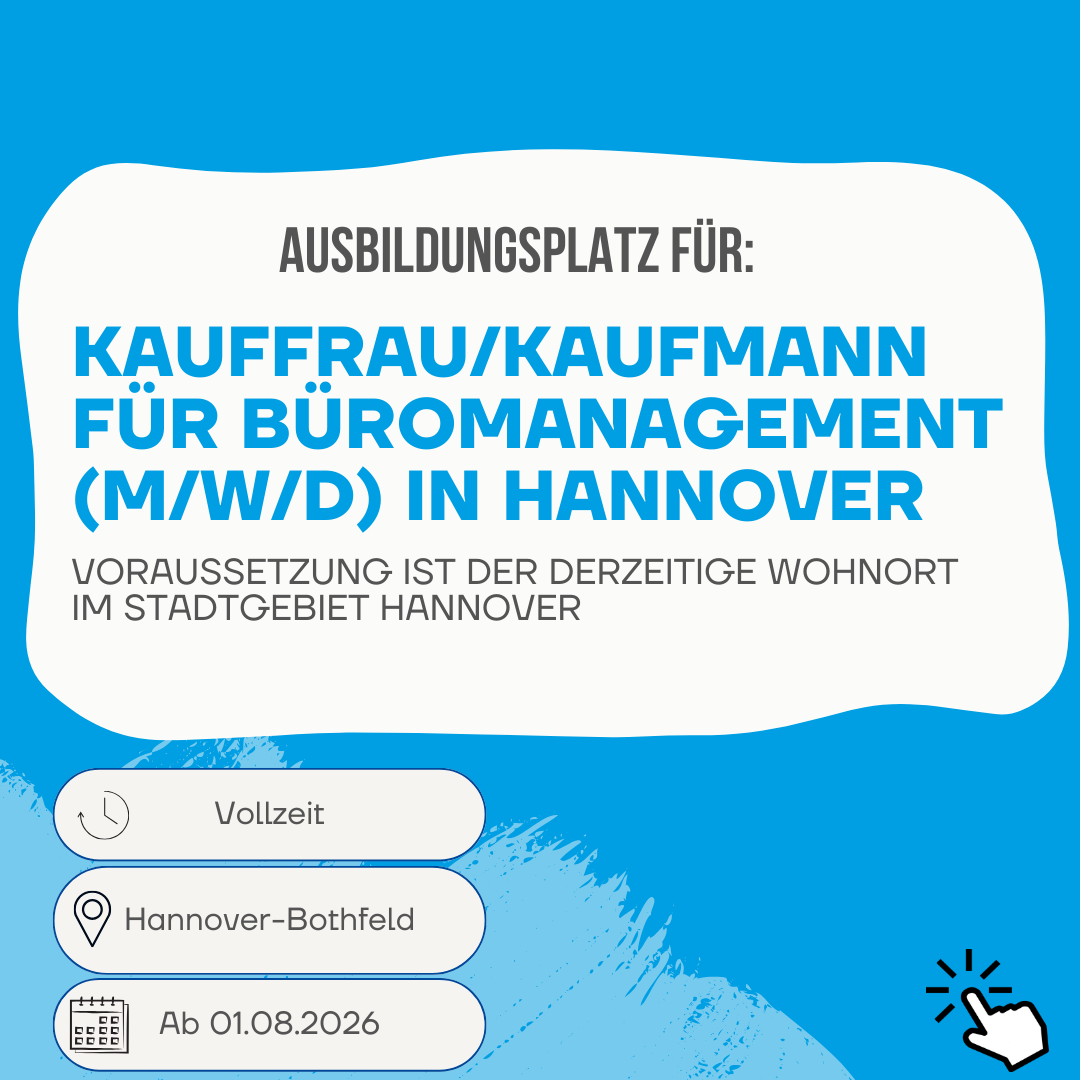Ausbildungsplatz für kauffrau kaufmann für büromanagement (mwd) in hannover