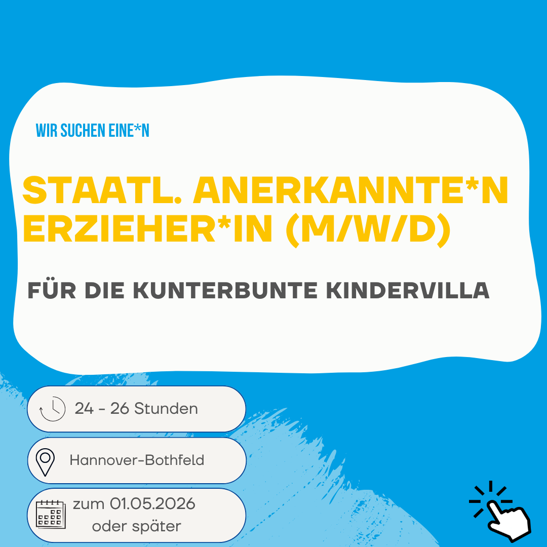 Die Werk-statt-Schule sucht für die Kita in Hannover-Bothfeld ein*e Erzieher*in
